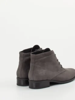 Semler – Schnürstiefeletten aus Nubukleder grau