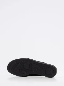 Semler – Slingback-Sandale aus Veloursleder schwarz