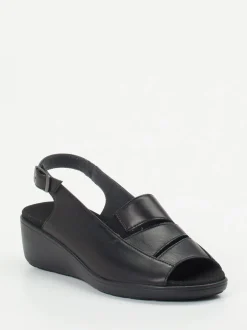 Semler – Slingback-Sandalen aus Kalbleder Schwarz