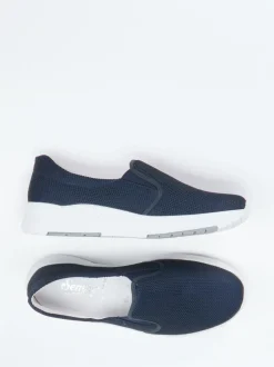 Semler – Slip-On Sneaker aus Textil in Dunkelblau