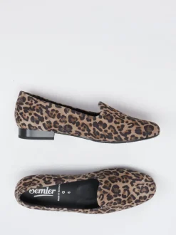 Semler – Slipper aus Leder mit Leoprint