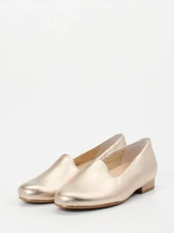 Semler – Slipper aus Metallicleder in Gold