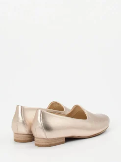 Semler – Slipper aus Metallicleder in Gold
