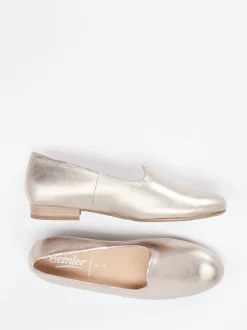 Semler – Slipper aus Metallicleder in Gold