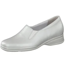 Semler – Slipper aus Metallicleder in Weiß