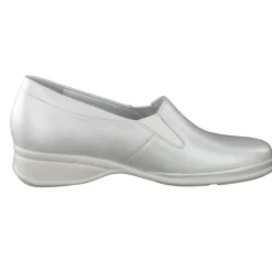 Semler – Slipper aus Metallicleder in Weiß