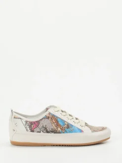 Semler – Sneaker aus geprägtem Leder mit Kartenprint