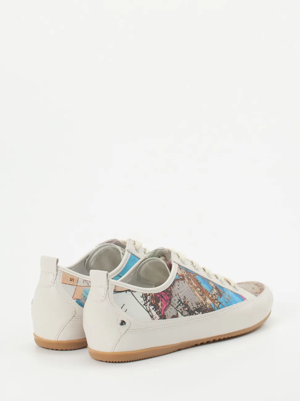 Semler – Sneaker aus geprägtem Leder mit Kartenprint