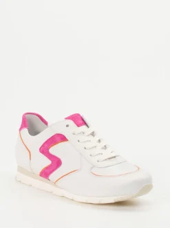 Semler – Sneaker aus Kalb- und Veloursleder Offwhite