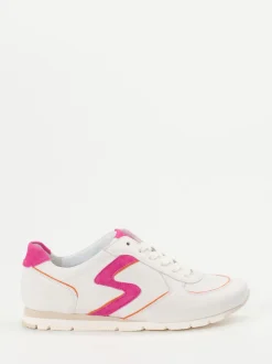 Semler – Sneaker aus Kalb- und Veloursleder Offwhite