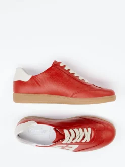 Semler – Sneaker aus Kalbleder in Signalrot
