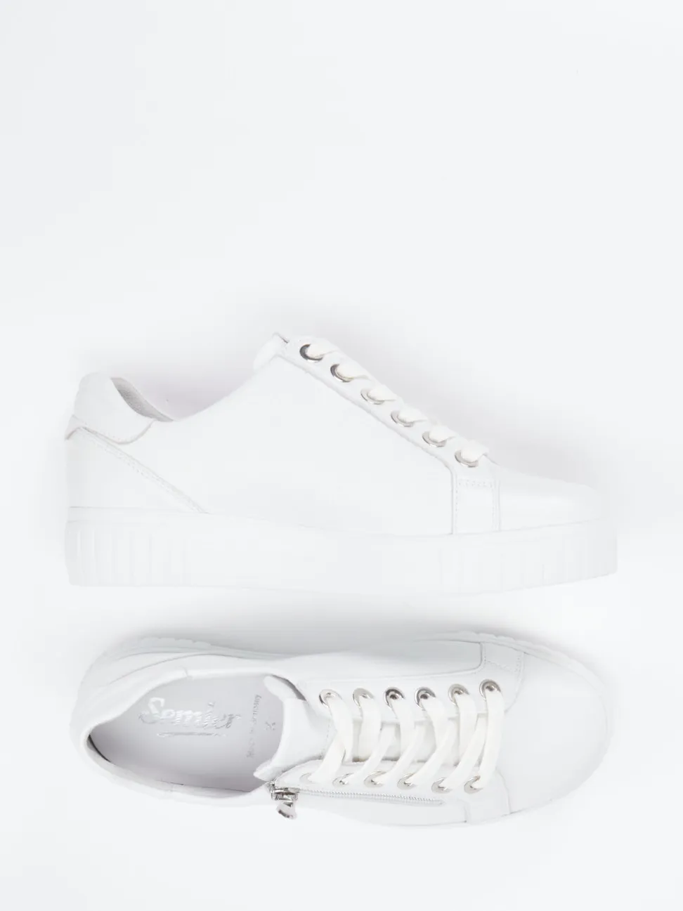 Semler – Sneaker aus Kalbleder weiß