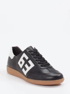 Semler – Sneaker aus Kalbleder Schwarz-Weiß