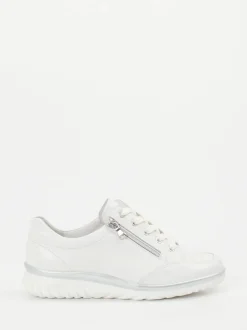 Semler – Sneaker aus Kalbleder weiß genarbt