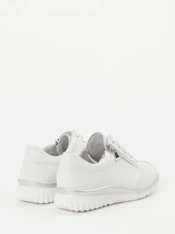 Semler – Sneaker aus Kalbleder weiß genarbt