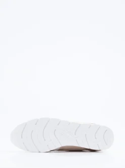 Semler – Sneaker aus Metallicleder Champagner