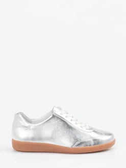 Semler – Sneaker aus Metallicleder silberfarben