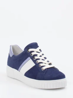 Semler – Sneaker aus Nubukleder in Marineblau
