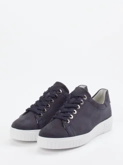 Semler – Sneaker aus Nubukleder Dunkelblau