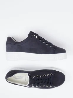 Semler – Sneaker aus Nubukleder Dunkelblau