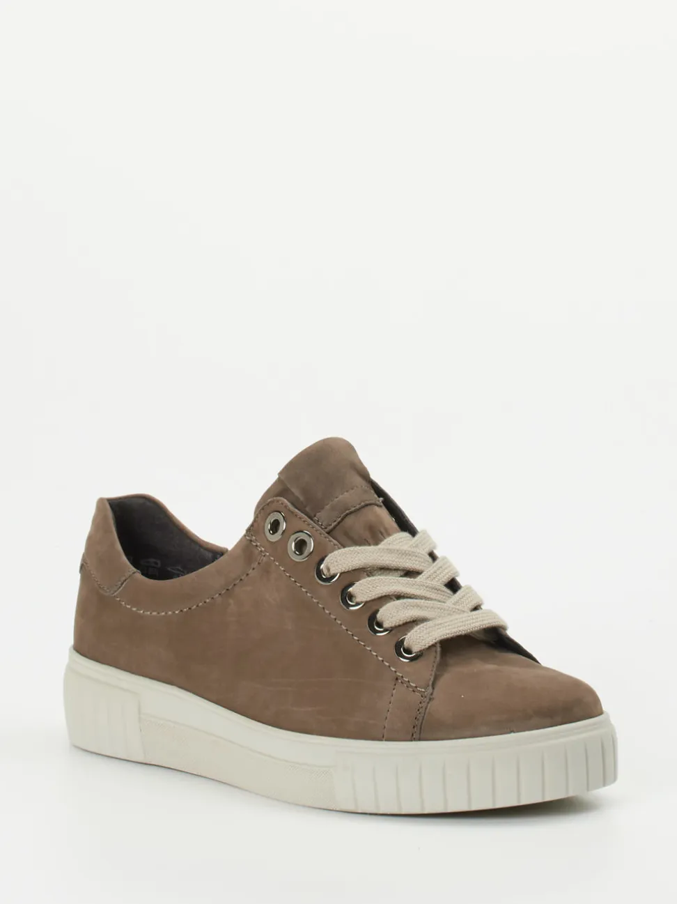 Semler – Sneaker aus Nubukleder in Taupe