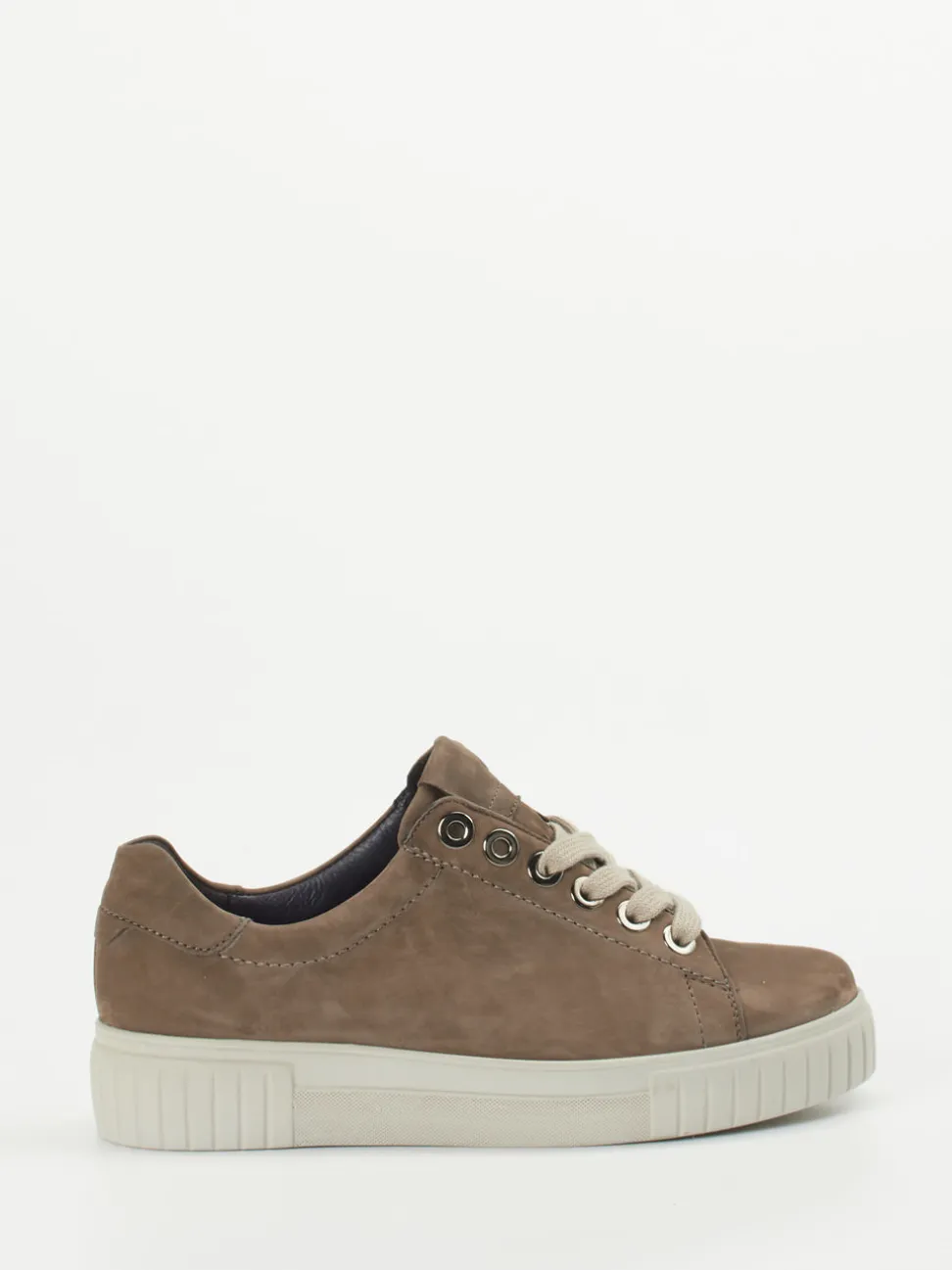 Semler – Sneaker aus Nubukleder in Taupe