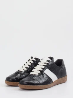 Semler – Sneaker aus Reptilleder in Schwarz