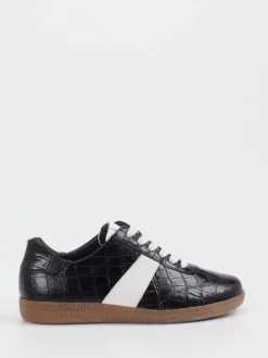 Semler – Sneaker aus Reptilleder in Schwarz