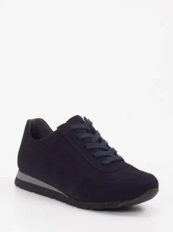 Semler – Sneaker aus Veloursleder in Dunkelblau