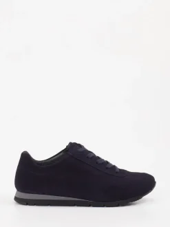 Semler – Sneaker aus Veloursleder in Dunkelblau