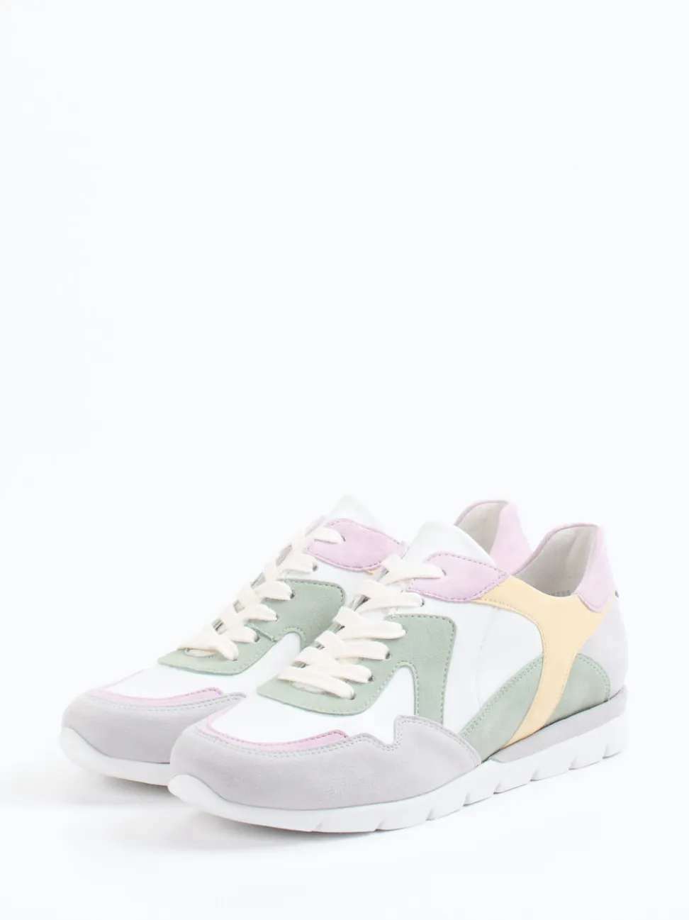 Semler – Sneaker aus Veloursleder in Pastelloptik