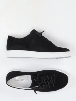Semler – Sneaker aus Veloursleder schwarz