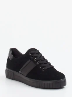Semler – Sneaker aus Veloursleder in Schwarz