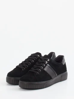Semler – Sneaker aus Veloursleder in Schwarz