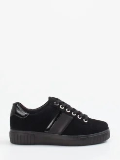 Semler – Sneaker aus Veloursleder in Schwarz