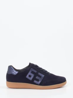 Semler – Sneaker aus Veloursleder mit Metallic-Details