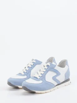 Semler – Sneaker aus Veloursleder in Weiß