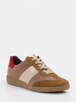 Semler – Sneaker aus Veloursleder in Taupe