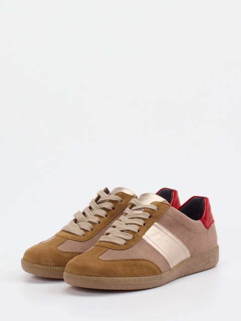 Semler – Sneaker aus Veloursleder in Taupe