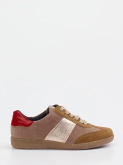 Semler – Sneaker aus Veloursleder in Taupe