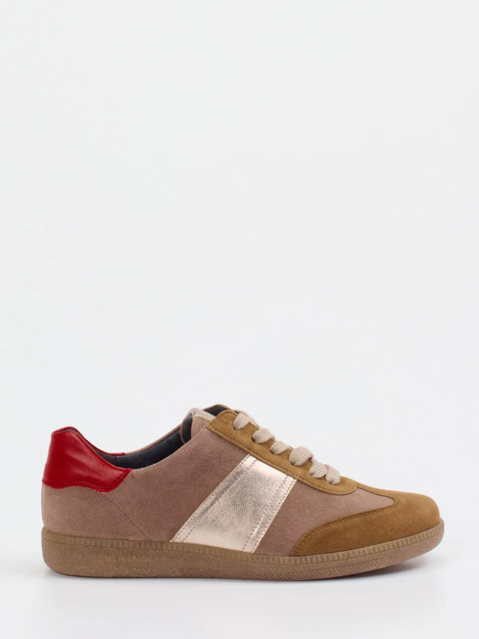 Semler – Sneaker aus Veloursleder in Taupe