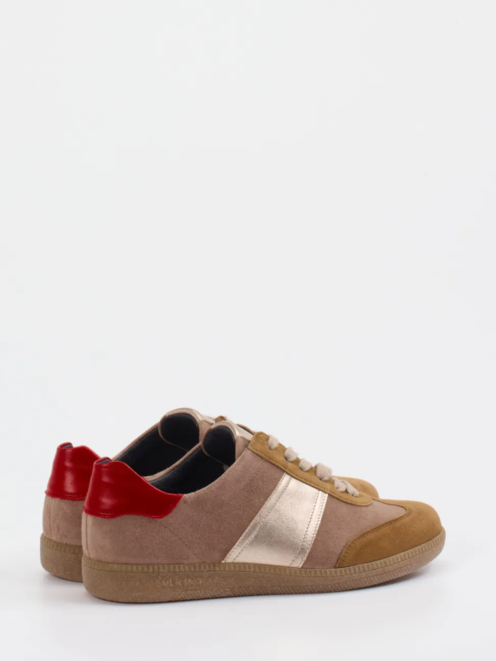 Semler – Sneaker aus Veloursleder in Taupe