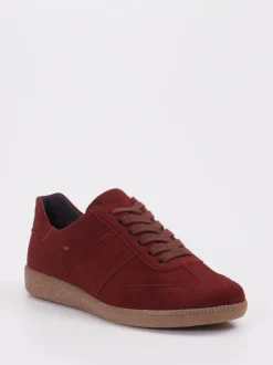 Semler – Sneaker aus Veloursleder in Bordeaux