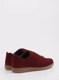 Semler – Sneaker aus Veloursleder in Bordeaux