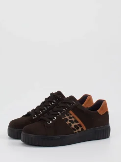 Semler – Sneaker aus Veloursleder mit Leo-Detail