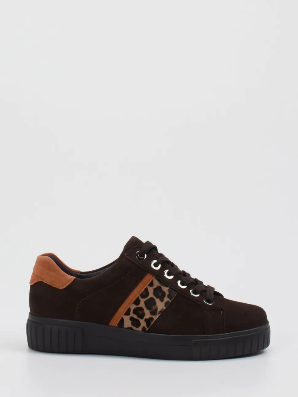Semler – Sneaker aus Veloursleder mit Leo-Detail