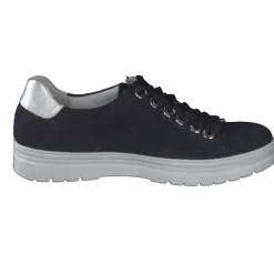 Semler – Sneaker aus Veloursleder Dunkelblau