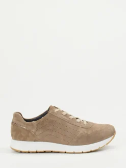 Semler – Sneaker aus Veloursleder in Sandbeige