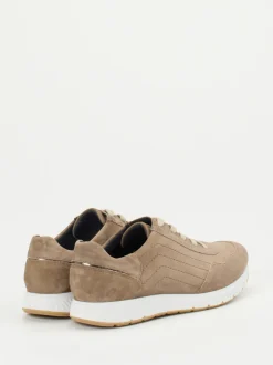 Semler – Sneaker aus Veloursleder in Sandbeige