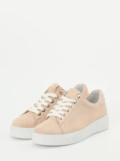 Semler – Sneaker aus Veloursleder beige